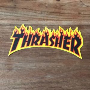 Flaming Thrasher Sticker